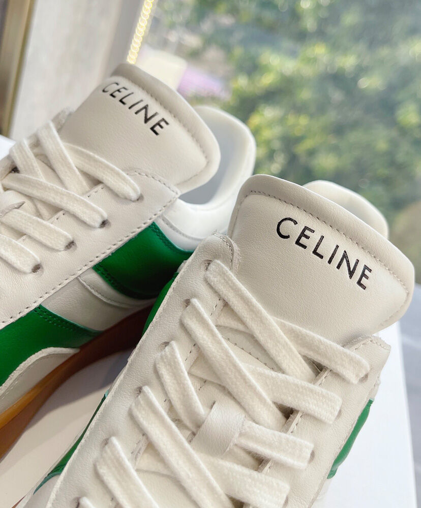 Celine Trainer Low Lace-up Sneaker In Calfskin