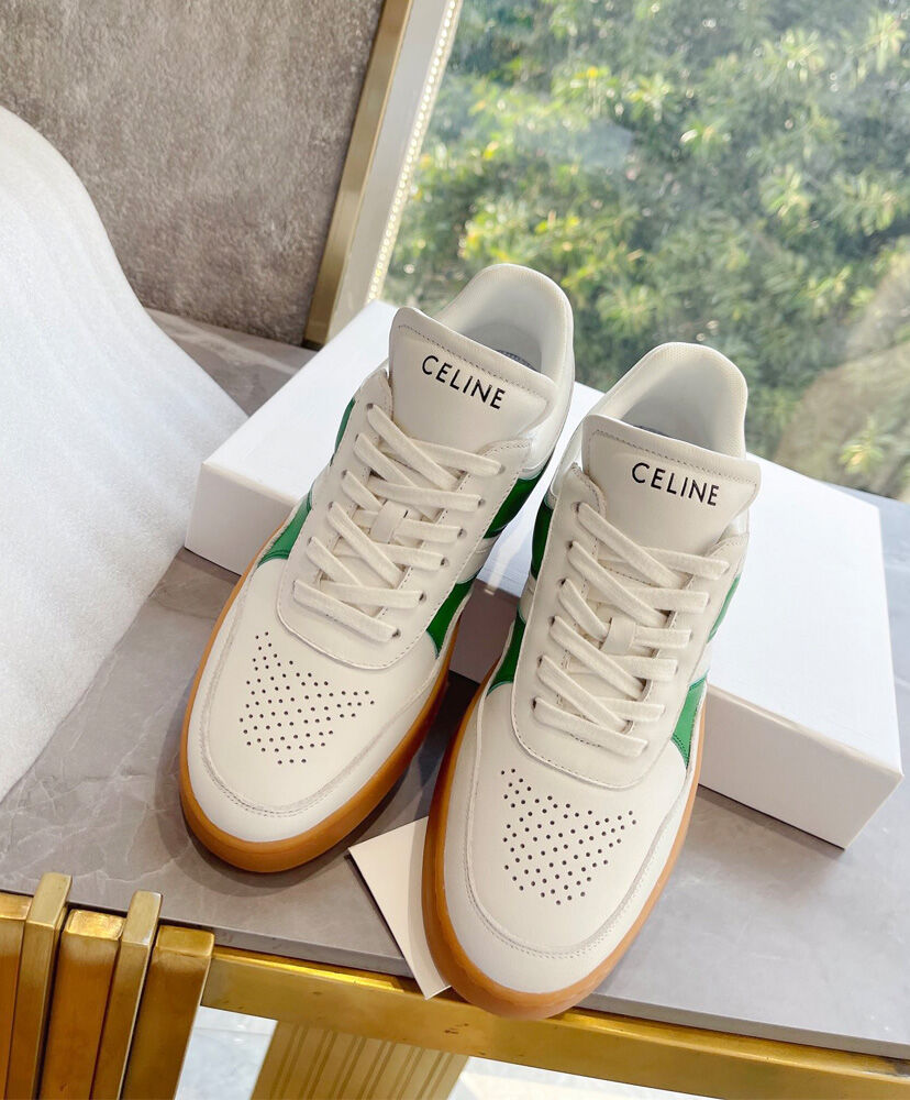 Celine Trainer Low Lace-up Sneaker In Calfskin