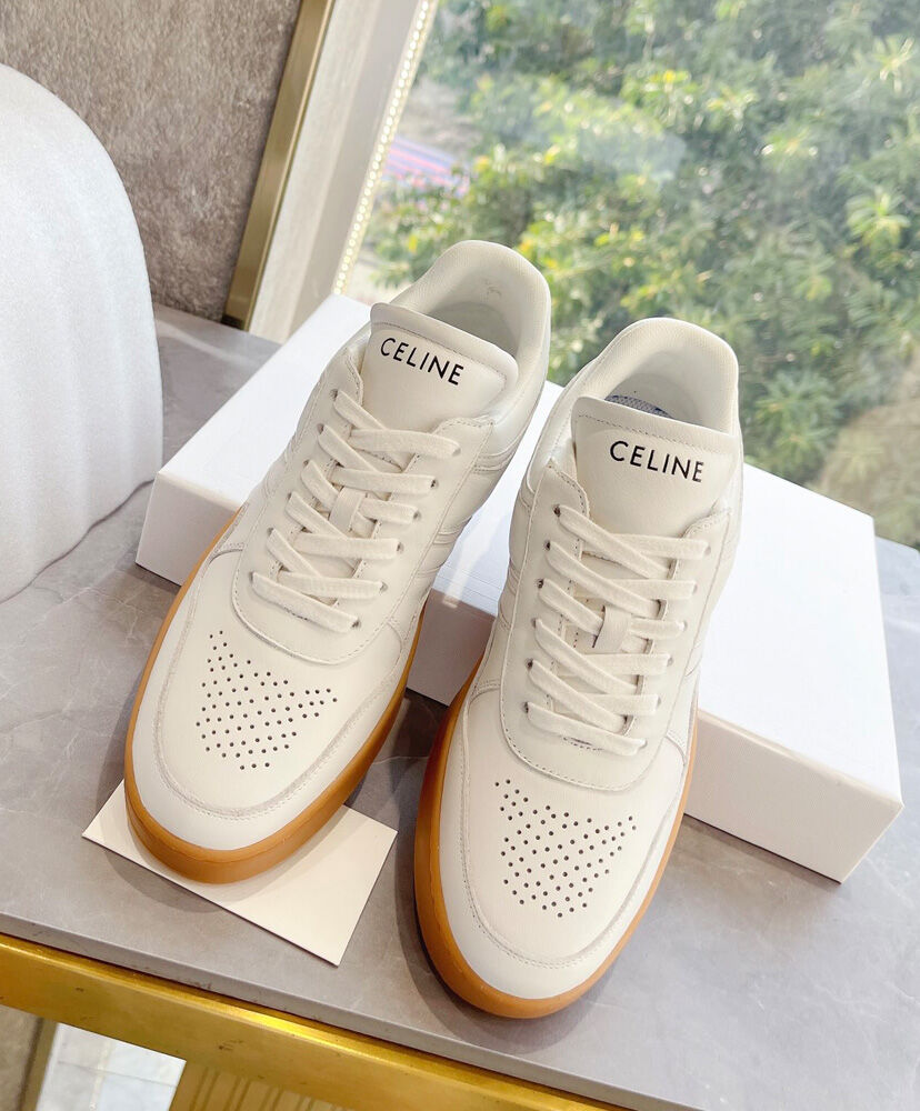 Celine Trainer Low Lace-up Sneaker In Calfskin