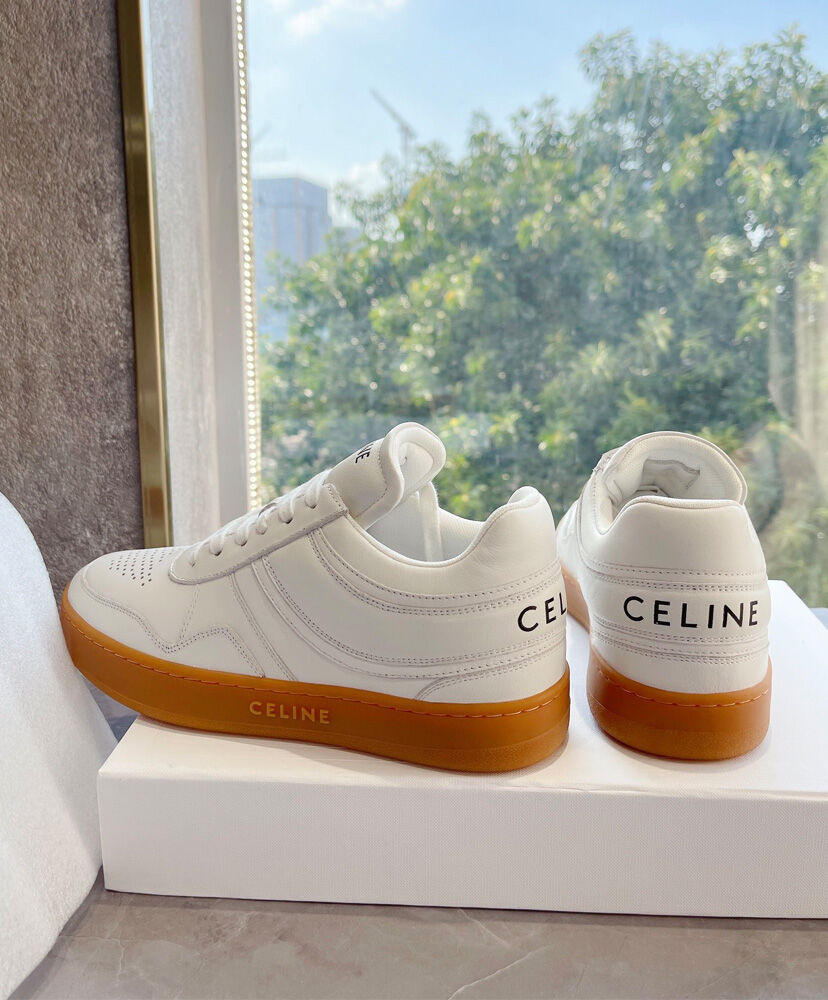 Celine Trainer Low Lace-up Sneaker In Calfskin