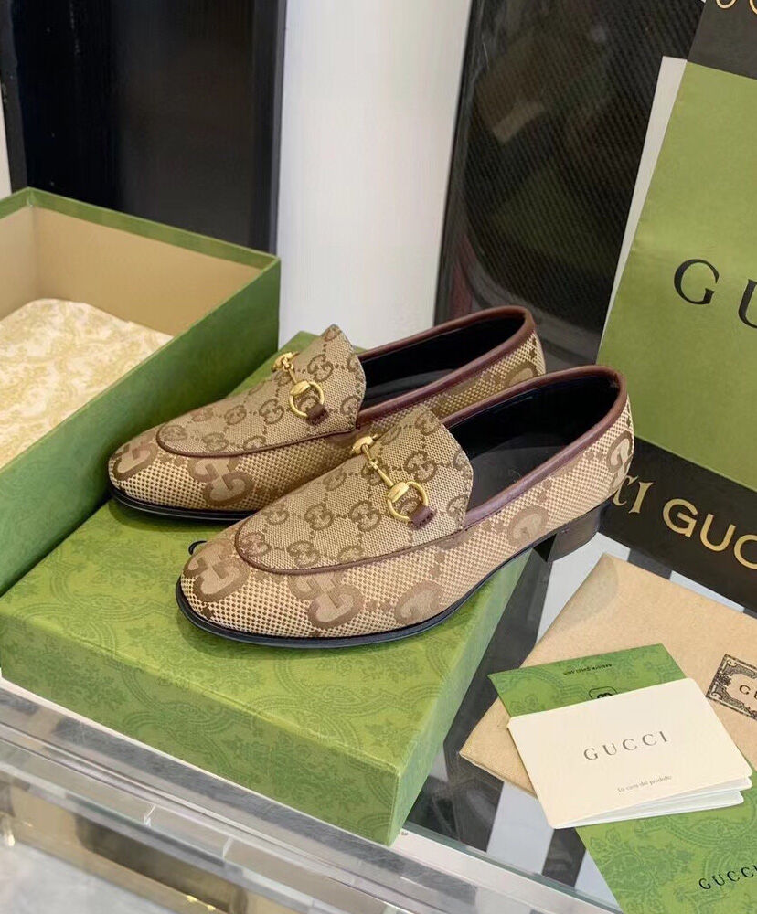 Gucci Jordaan Maxi GG Canvas Loafers