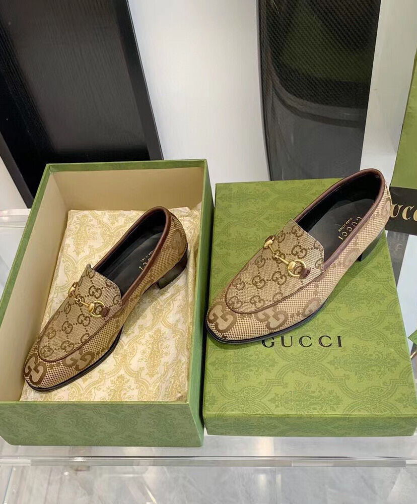 Gucci Jordaan Maxi GG Canvas Loafers