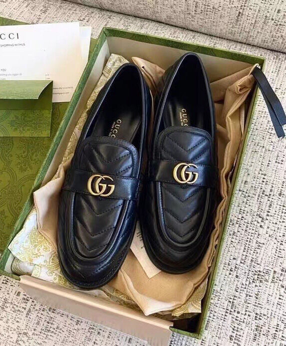 Double G Matelasse Leather Loafers - MarKat store