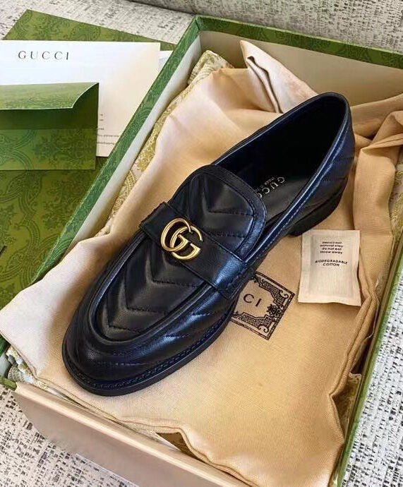 Double G Matelasse Leather Loafers - MarKat store