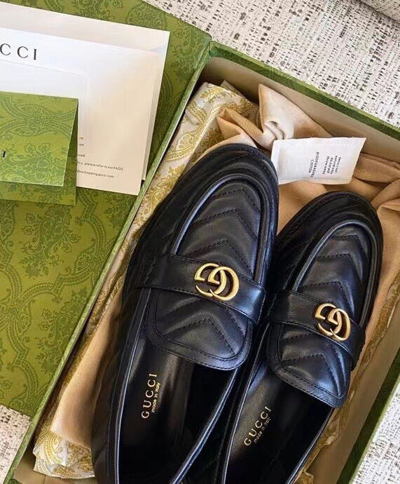 Double G Matelasse Leather Loafers - MarKat store