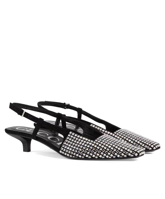 Women's Slingback Pump With Crystals - MarKat store
