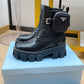 Brushed Rois Leather And Nylon Monolith Boots