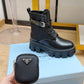 Brushed Rois Leather And Nylon Monolith Boots