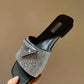 Satin Slides With Crystals - MarKat store