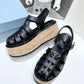 Rubber Wedge Platform Sandals