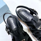 Rubber Wedge Platform Sandals