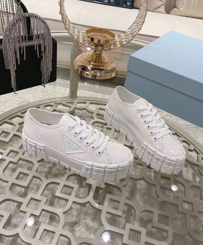 Double Wheel Sequin Sneakers