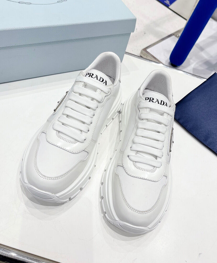 Prada PRAX 01 Re-Nylon And Brushed Leather Sneakers