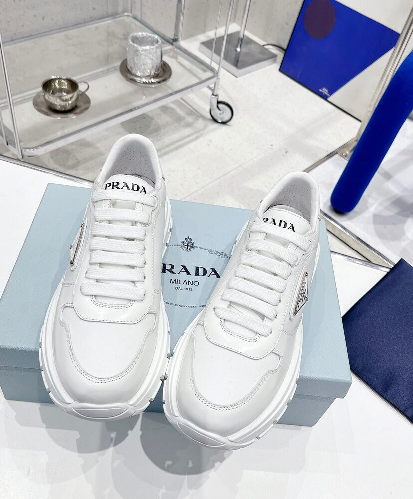 Prada PRAX 01 Re-Nylon And Brushed Leather Sneakers