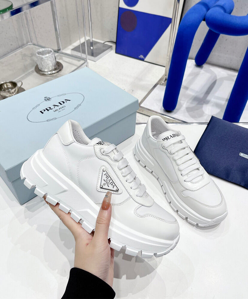 Prada PRAX 01 Re-Nylon And Brushed Leather Sneakers