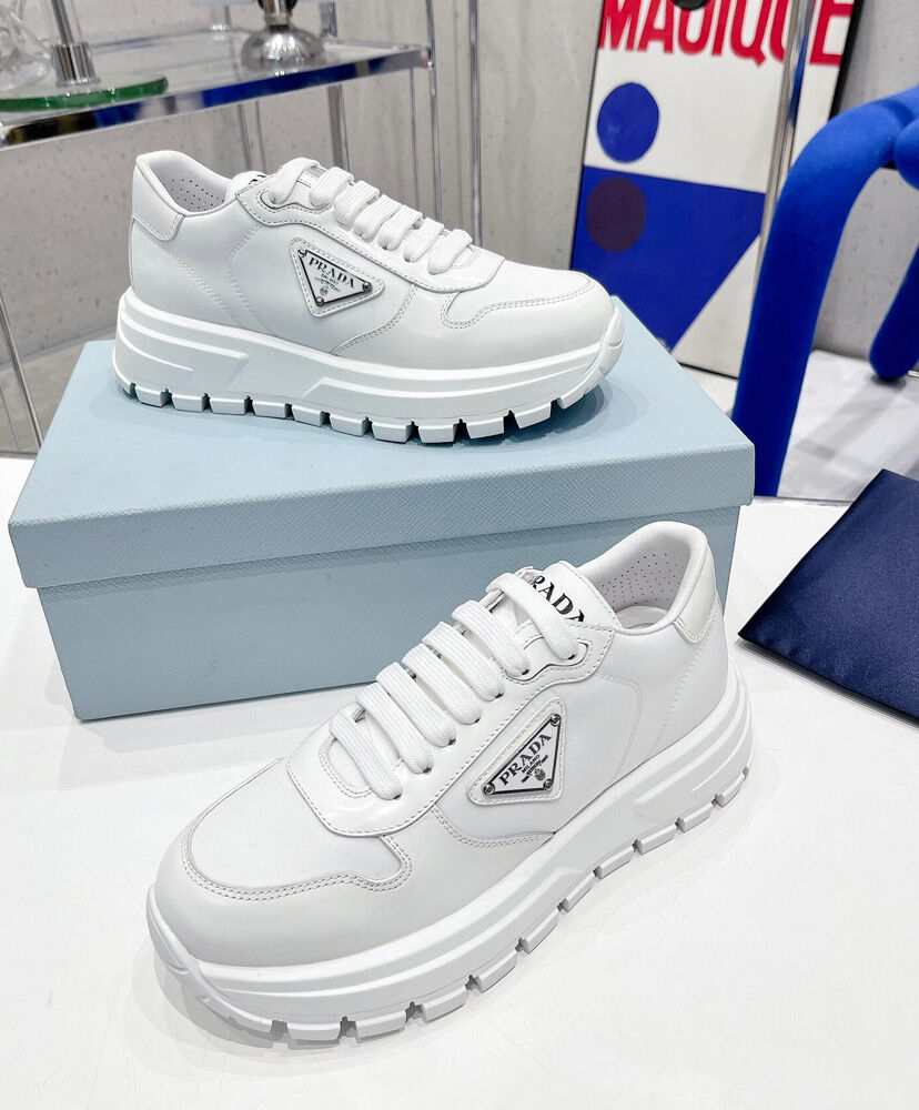 Prada PRAX 01 Re-Nylon And Brushed Leather Sneakers