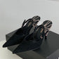 Sling Chain-trimmed Suede Pumps - MarKat store
