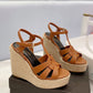 Tribute Leather Wedge Espadrille Sandals