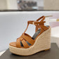 Tribute Leather Wedge Espadrille Sandals