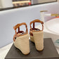 Tribute Leather Wedge Espadrille Sandals