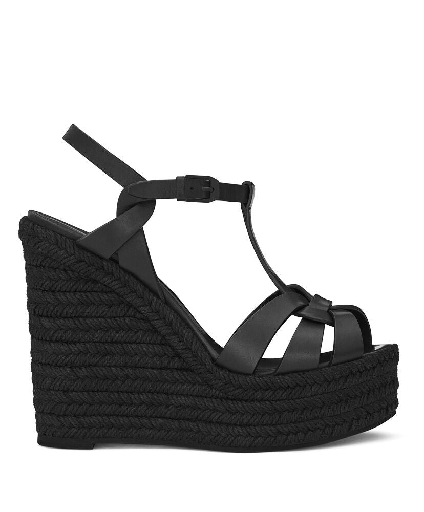 Tribute Leather Wedge Espadrille Sandals