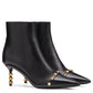 Rockstud Kidskin Ankle Boot With Sculpted Heel 70 MM