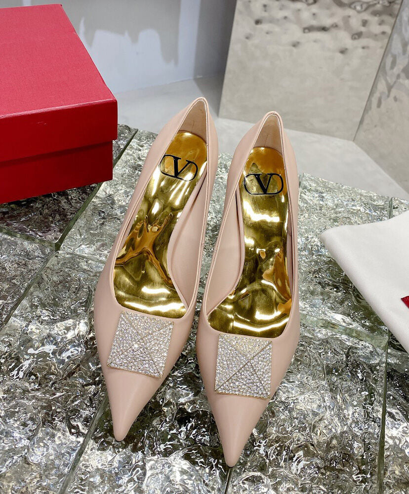 Valentino Garavani One Stud Pump With Crystals 100MM