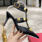 Roman Stud Calfskin Pump 80 MM