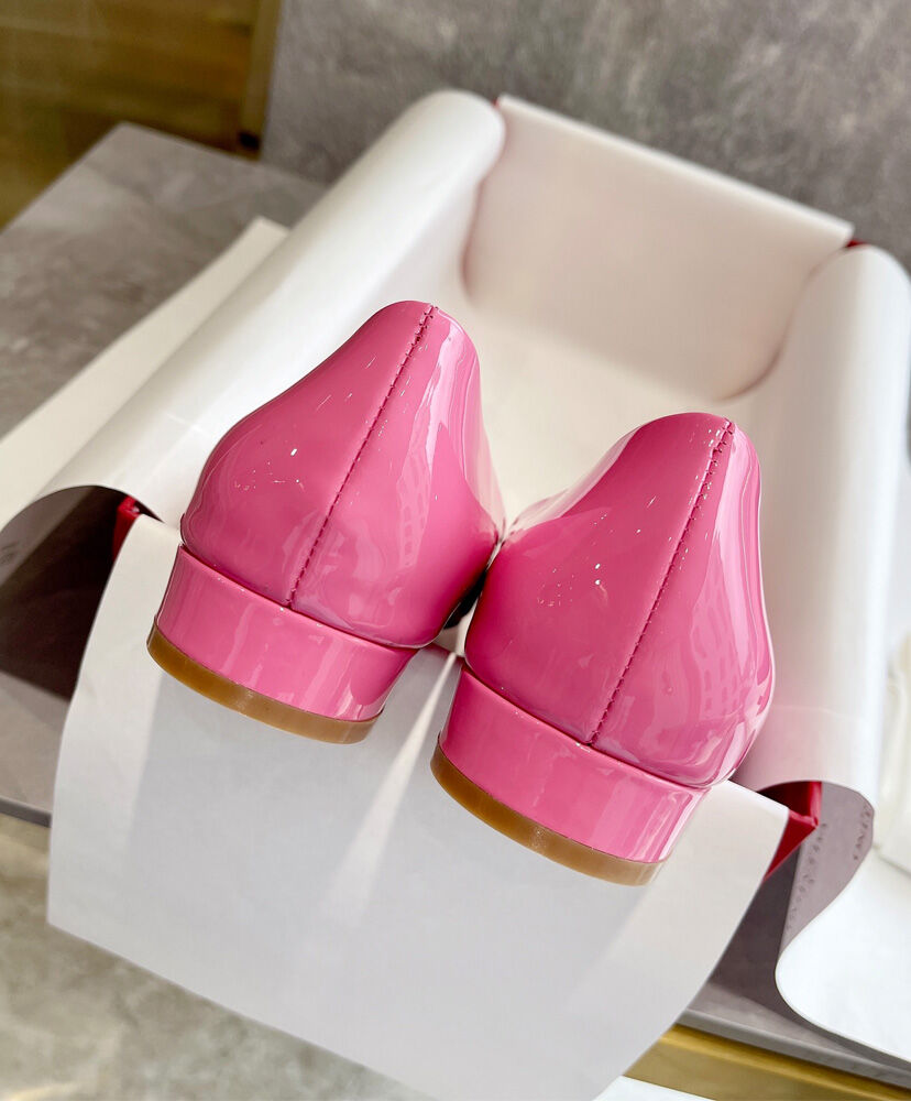 One Stud Patent Leather Ballerinas