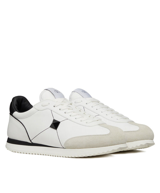 Stud Around Low-top Calfskin And Nappa Leather Sneaker